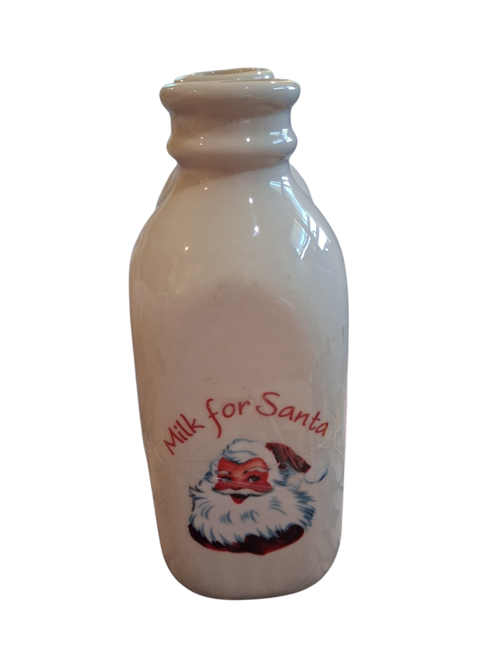 Holiday 'Milk for Santa' Beige Ceramic Bottle